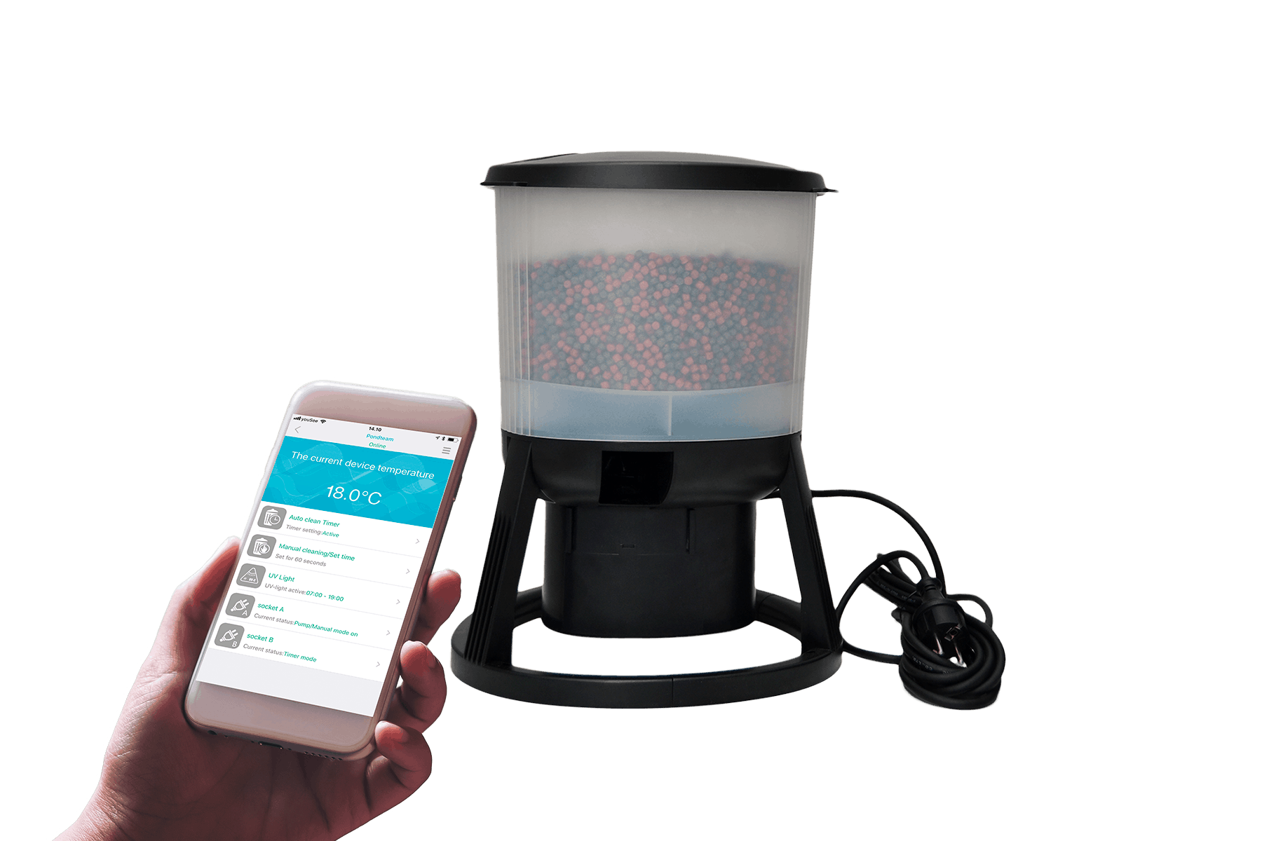 Pondlink foderautomat Foder Automater Sydsjællands Havedamscenter